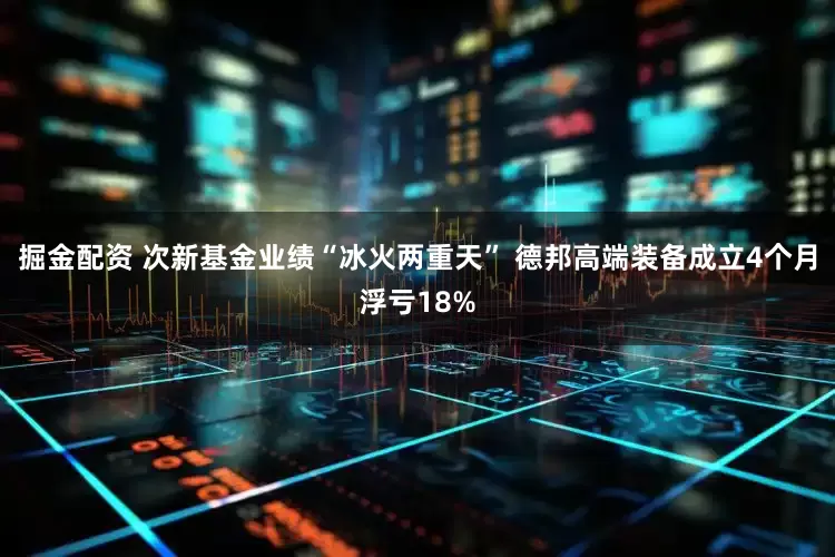 掘金配资 次新基金业绩“冰火两重天” 德邦高端装备成立4个月浮亏18%